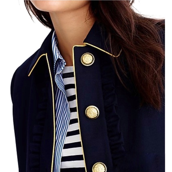 J. Crew Preppy Blue Blazer gold buttons - Picture 13 of 16